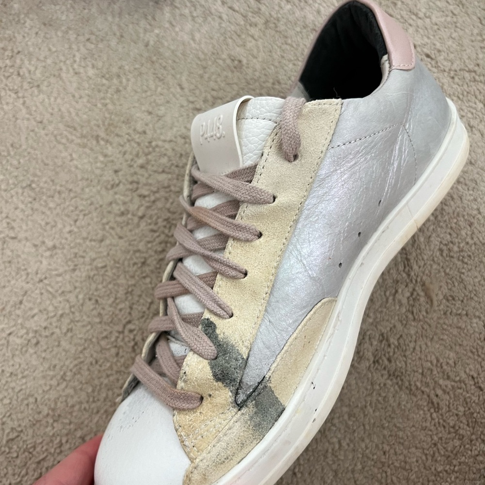 P448 John Sneaker size 7 (37) Pink, Silver & White - read description for more - Picture 8 of 8